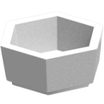 Бетонная шестиугольная цветочница Ц 6-1